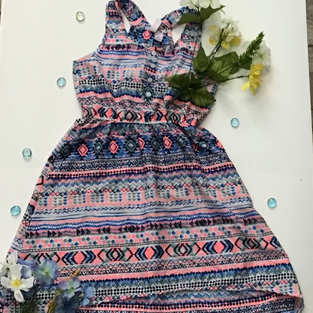 Neon Aztec Pattern Dress